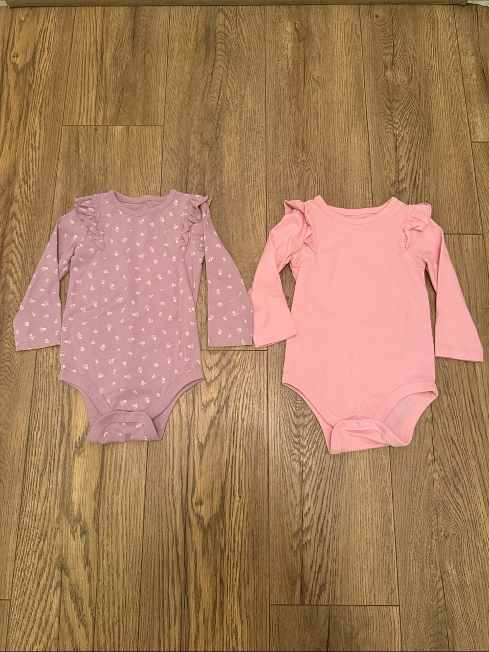 Cat and Jack ruffle onesies